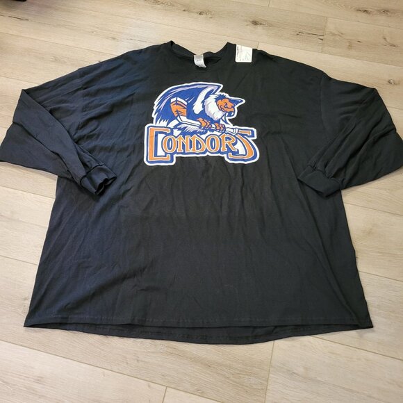 Mens Bakersfield Condors Long Sleeve Black Sz 5xl Shirt - Picture 1 of 4